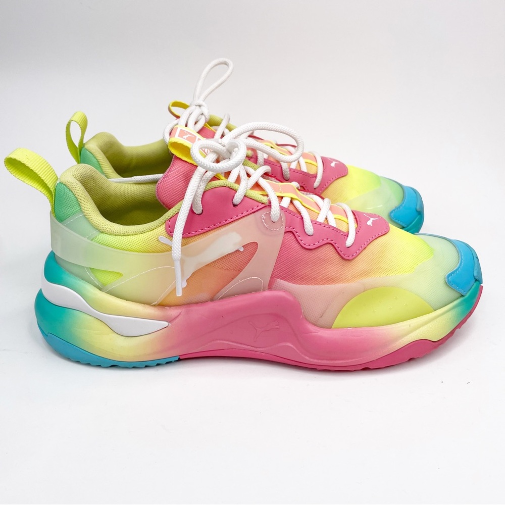 Puma For Free People Movement Rainbow Tie-Dye Rise Sneakers - Picture 2 of 10